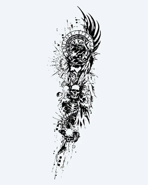 Dark Angel & Skull Totem Sleeve