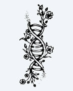 Floral DNA Helix