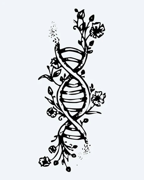 Floral DNA Helix
