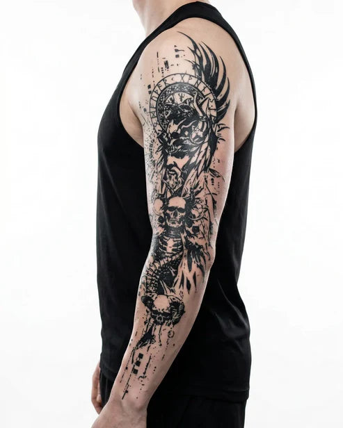 Dark Angel & Skull Totem Sleeve