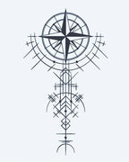 Geometric Compass Rose