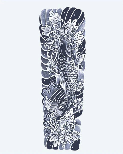 Koi Fish & Chrysanthemum Sleeve